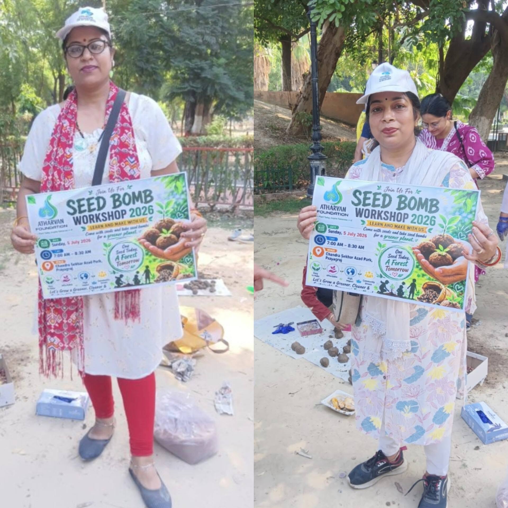 Atharvan Foundation Holds Successful Seed Bomb Workshop at Chandrashekhar Azad Park