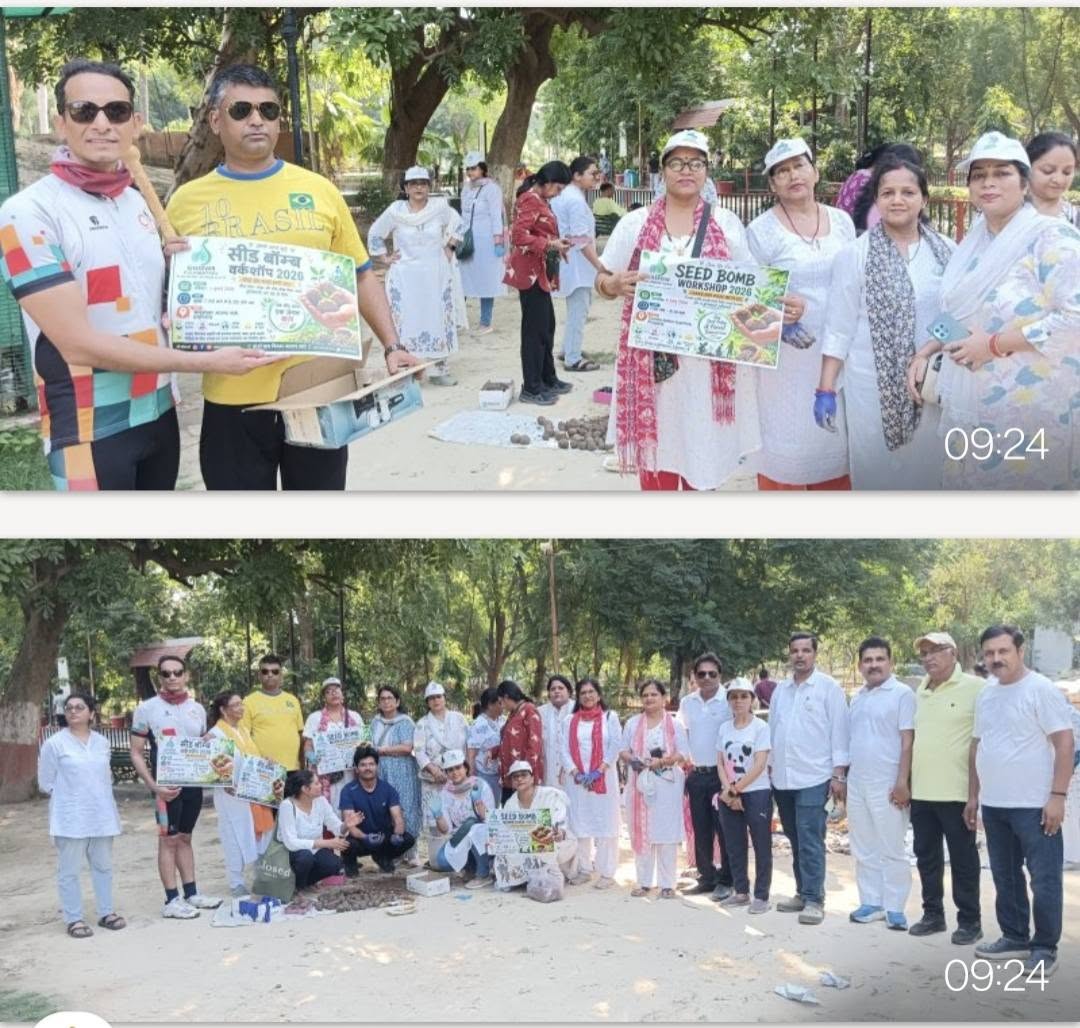 Atharvan Foundation Holds Successful Seed Bomb Workshop at Chandrashekhar Azad Park