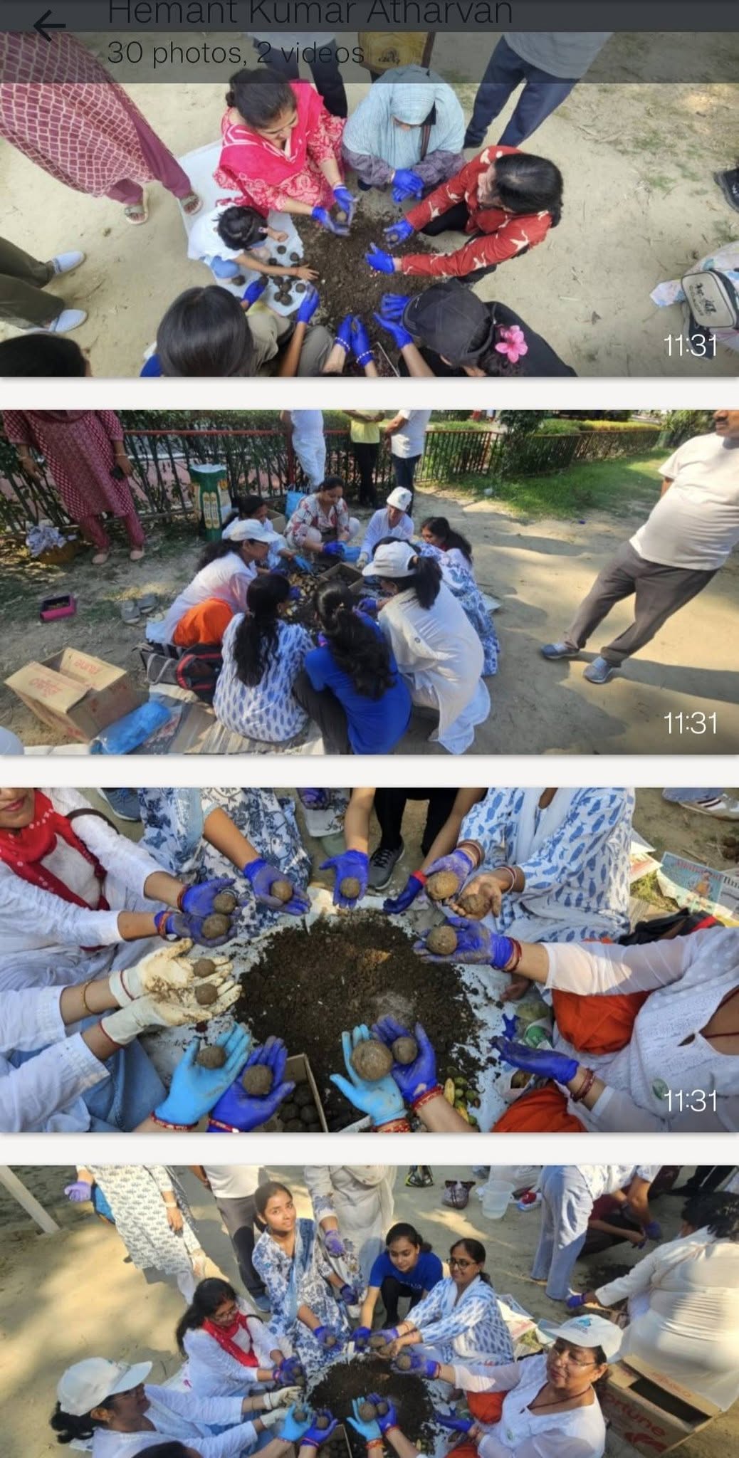Atharvan Foundation Holds Successful Seed Bomb Workshop at Chandrashekhar Azad Park